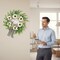 Spring Wreaths for Front Door, 24" Artificial Eucalyptus & White Sunflower Wreath – Rustic Farmhouse “Bless Your Heart” Door Decor for Spring, Summer & Year-Round